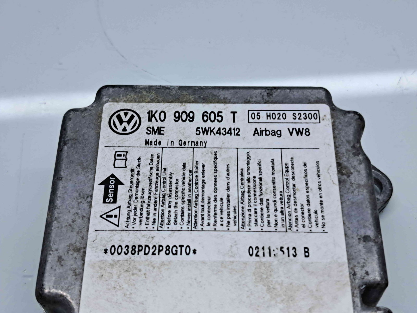 Calculator airbag Volkswagen Touran (1T1, 1T2) [Fabr 2003-2010] 1K0909605T 2.0 TDI CEGA 125KW / 170CP - imagine 3