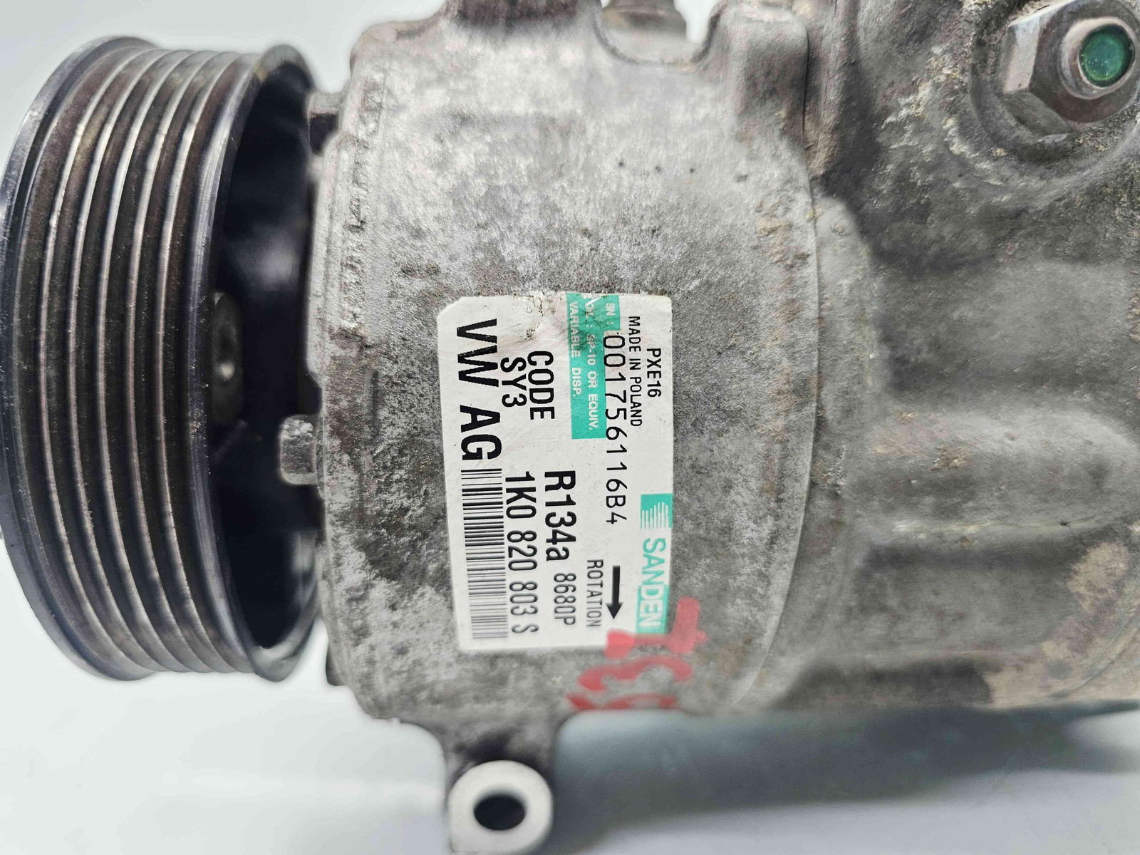 Compresor clima Volkswagen Touran (1T1, 1T2) [Fabr 2003-2010] 1K0820803S 1.9 TDI BLS 77KW / 105CP - imagine 6