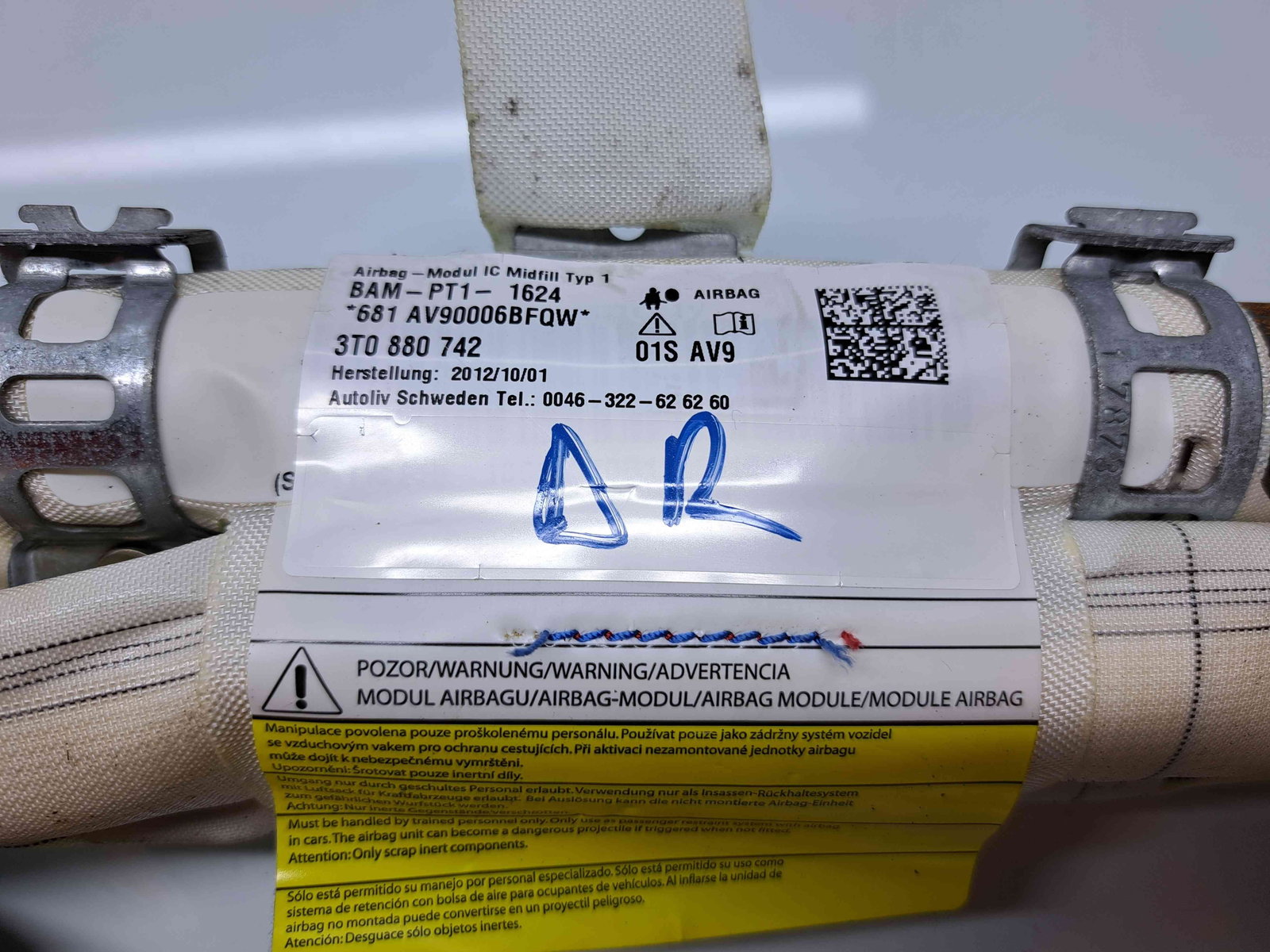 Airbag cortina dreapta Skoda Superb II Combi (3T5) [Fabr 2009-2015] 3T0880742 - imagine 3