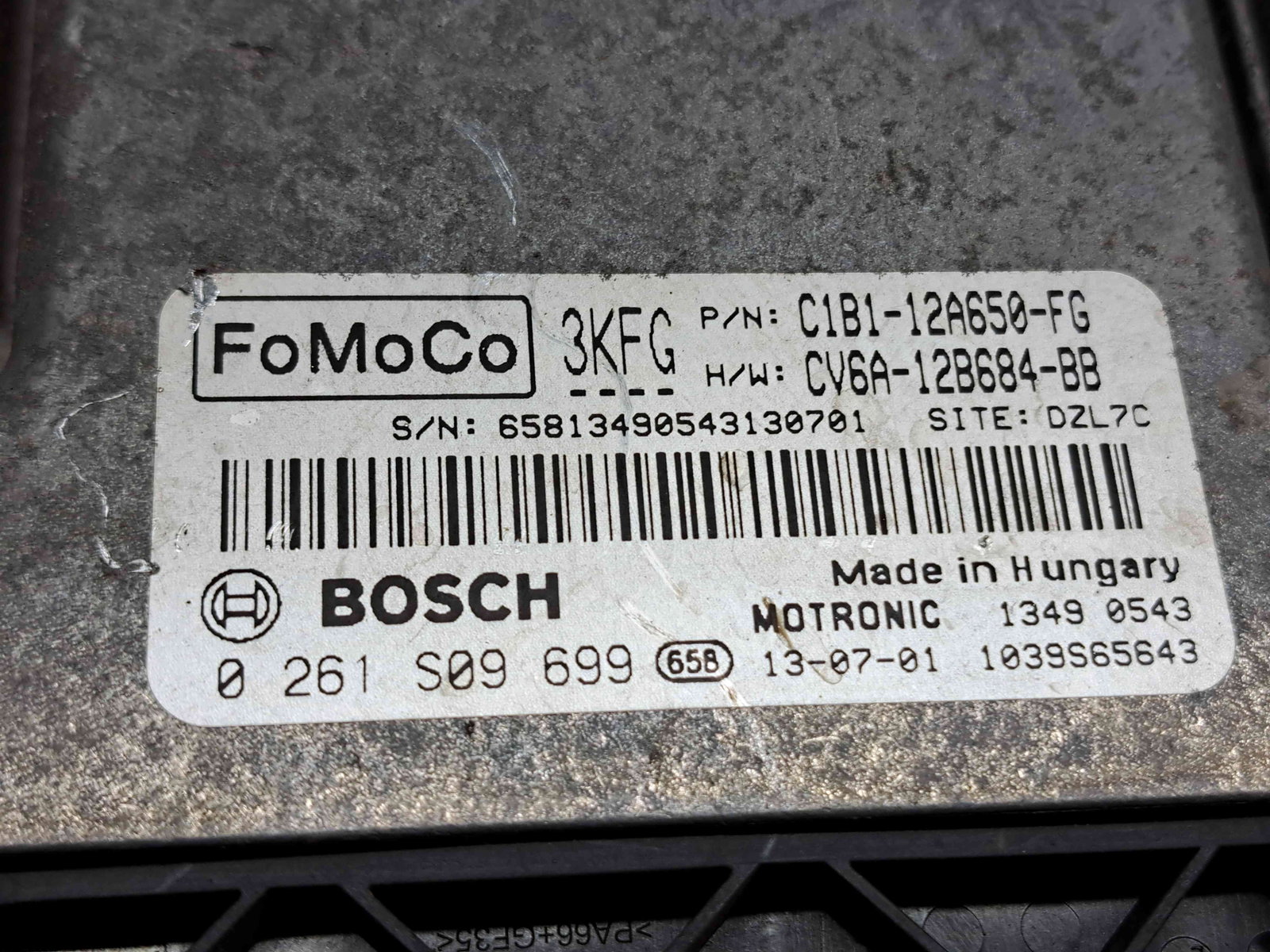 Calculator motor ECU Ford Fiesta 6 facelift [Fabr 2008-2019] C1B1-12A650-FG 1.0 Benz M1JE 74KW / 101CP - imagine 3