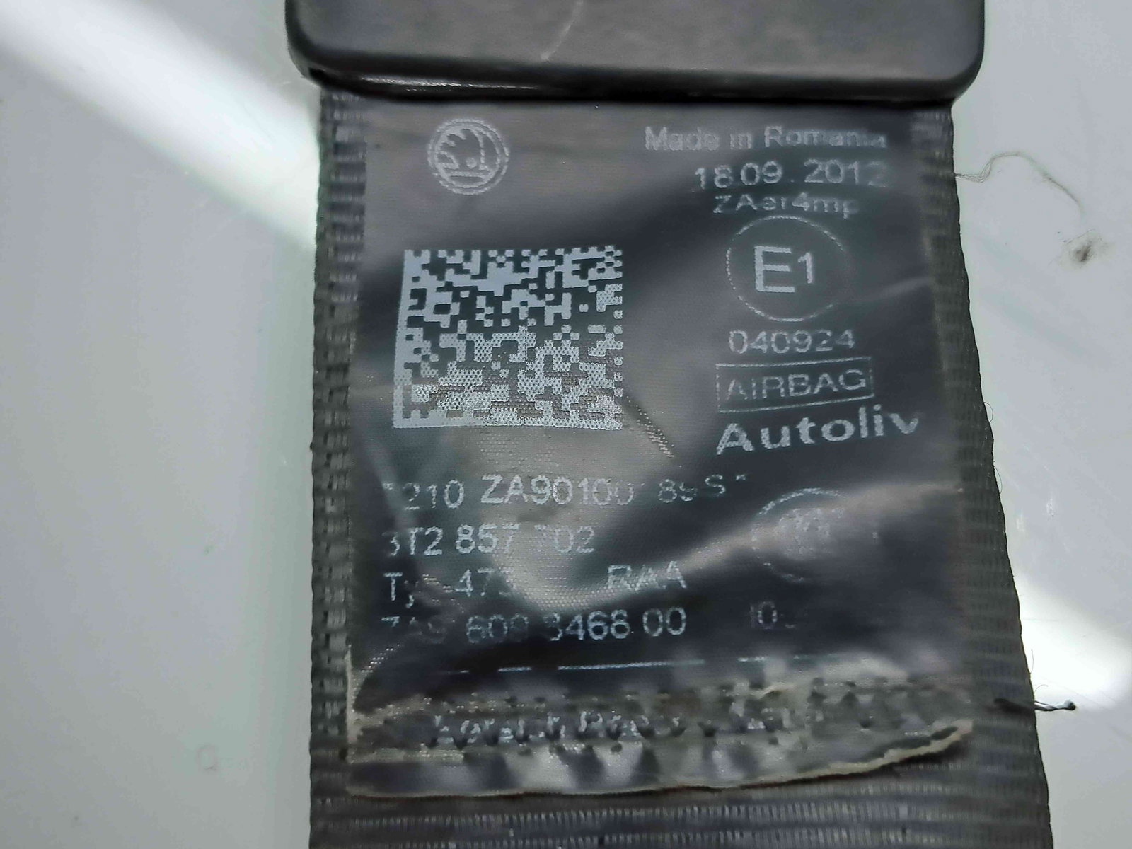 Centura dreapta fata Skoda Superb II Combi (3T5) [Fabr 2009-2015] 3T2857702 - imagine 4