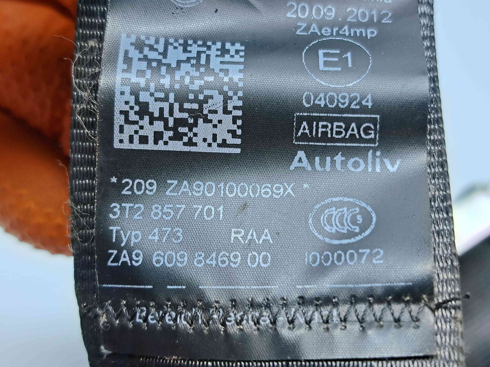 Centura stanga fata Skoda Superb II Combi (3T5) [Fabr 2009-2015] 3T2857701 - imagine 4