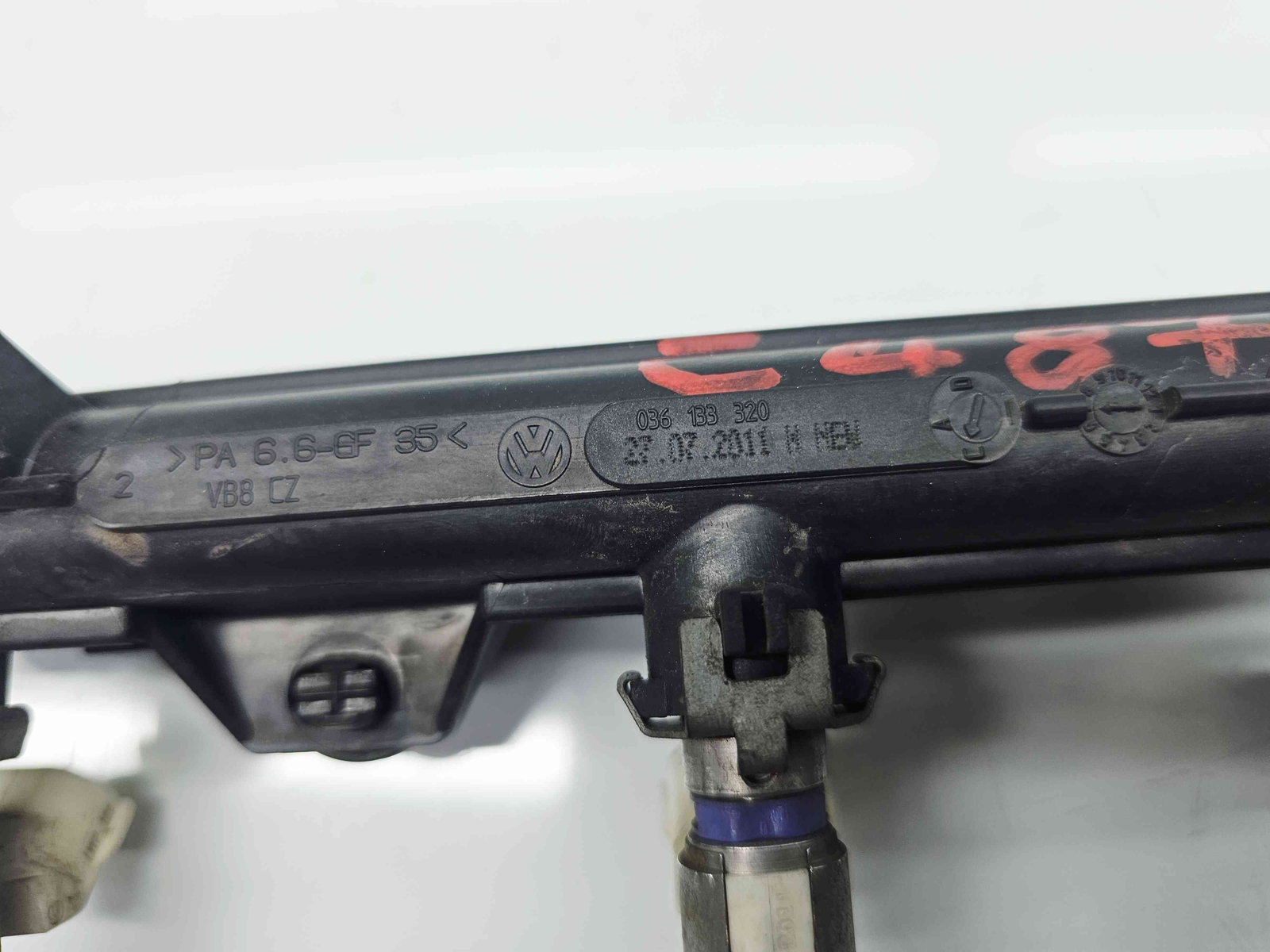 Rampa injectoare Volkswagen Polo (6R) [Fabr 2009-2016] 036133320 1.4 Benz CGGB 63KW / 86CP - imagine 4