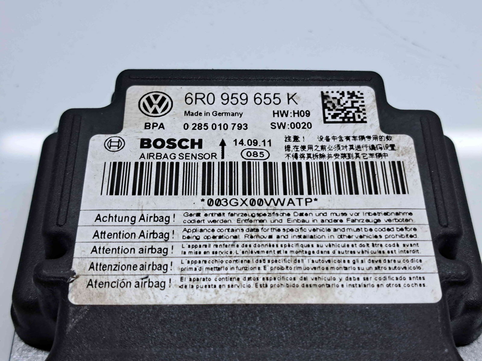 Calculator airbag Skoda Roomster (5J) [Fabr 2006-2015] 6R0959655K 1.4 Benz CGGB 63KW / 86CP - imagine 3
