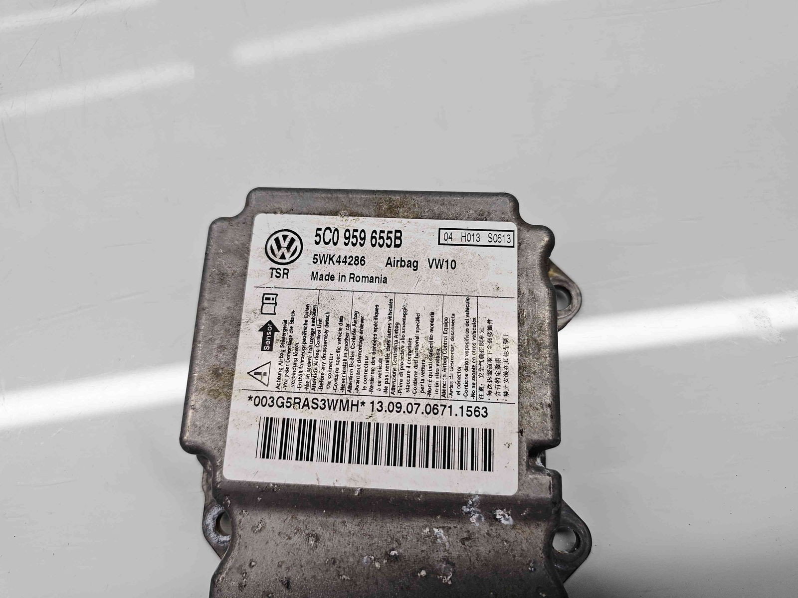 Calculator airbag Volkswagen Golf 6 (5K1) [Fabr 2009-2013] 5C0959655B 2.0 TDI CFHA 81KW / 110CP - imagine 3