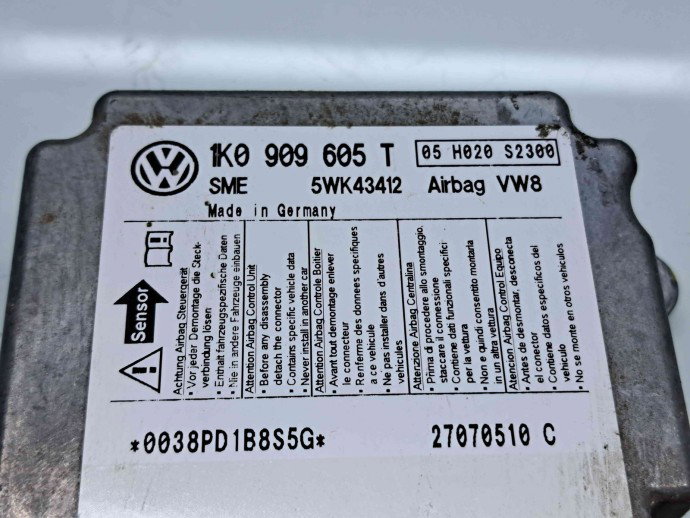 Calculator airbag Volkswagen Golf 5 (1K1) [Fabr 2004-2008] 1K0909605T 1.9 TDI BXE 77KW / 105CP