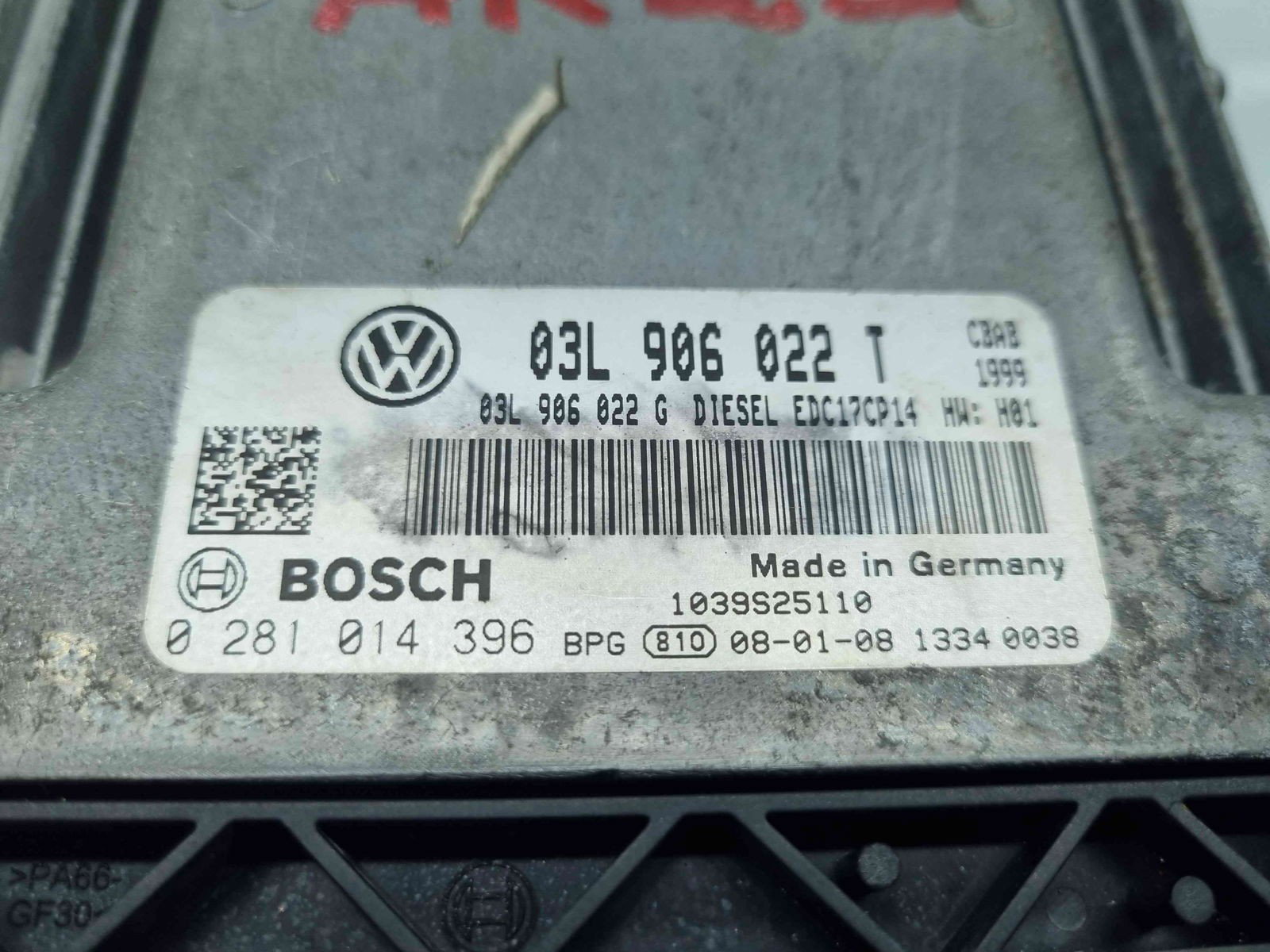 Calculator motor ECU AUDI A3 (8P1) [Fabr 2003-2012] 03L906022T 2.0 TDI CBAB 103KW / 140CP - imagine 2