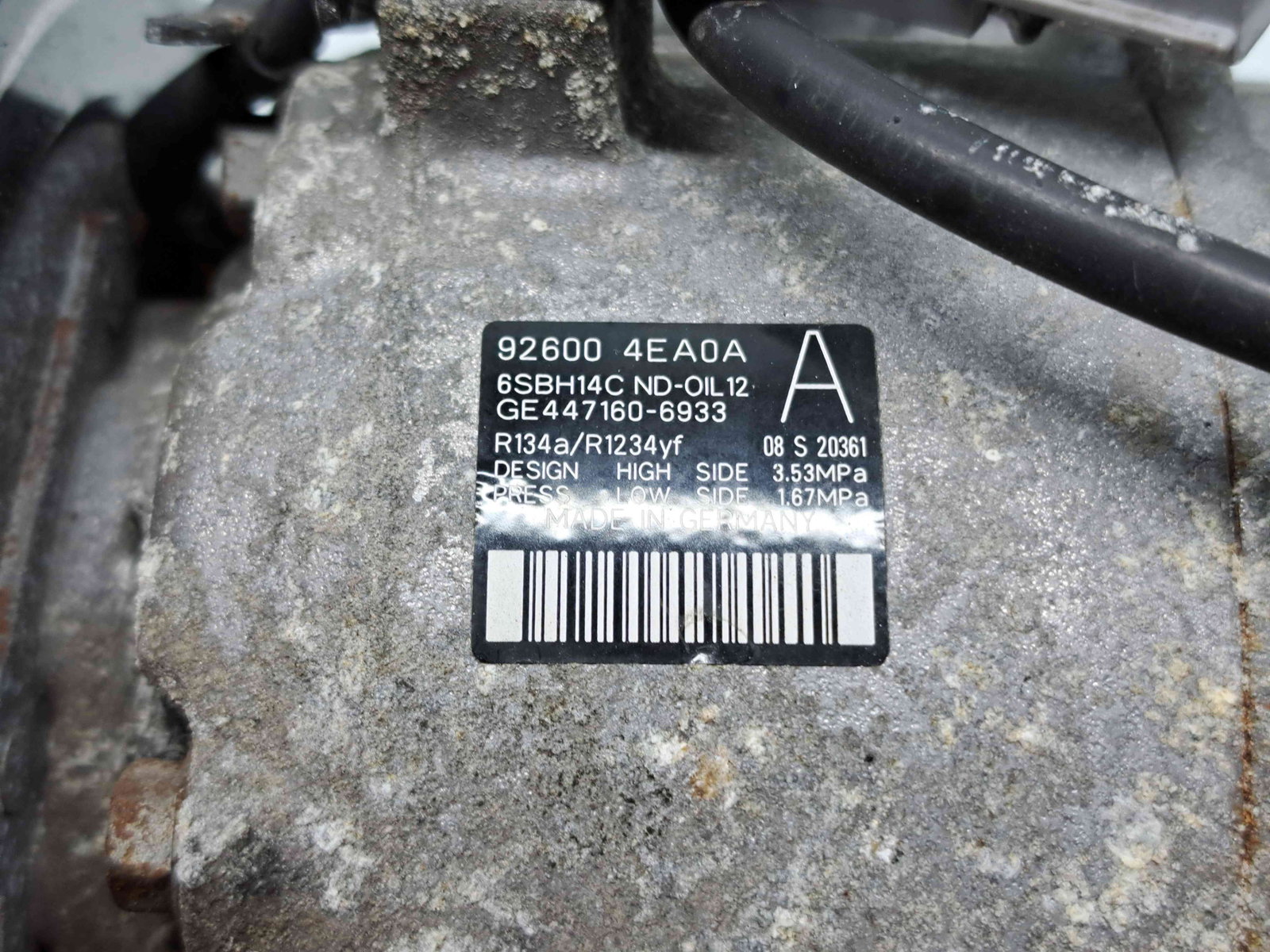 Compresor clima Renault Megane 3 [Fabr 2008-2015] Facelift 926004EA0A 1.5 dCi K9K656 81KW / 110CP - imagine 2