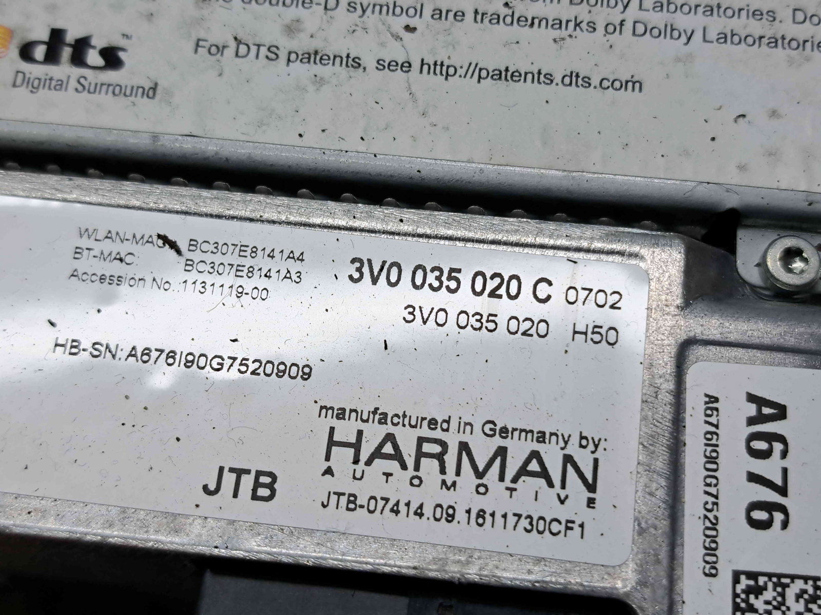 Unitate multimedia Skoda Superb III Combi (3V5) [Fabr 2015-2024] 3V0035020C - imagine 4