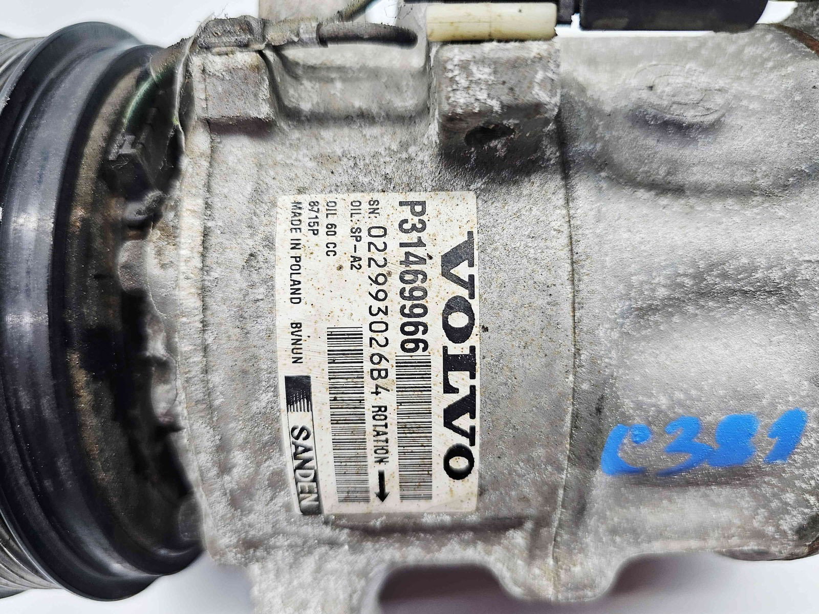 Compresor clima Volvo S60 ll [Fabr 2010-2018] 31469966 2.0 Benz B4204T 90KW / 122CP - imagine 7