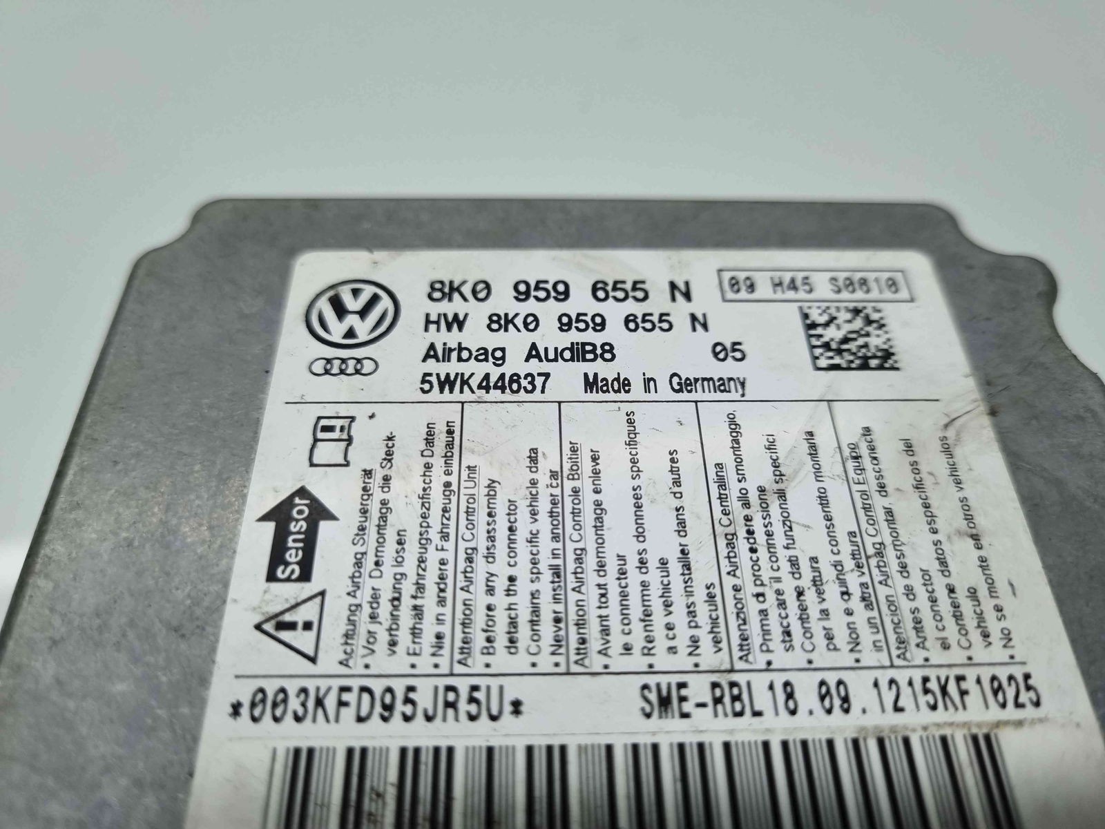 Calculator airbag AUDI A5 (8T3) [Fabr 2007-2015] 8K0959655N 2.0 TDI CJCA 105KW / 143CP - imagine 2