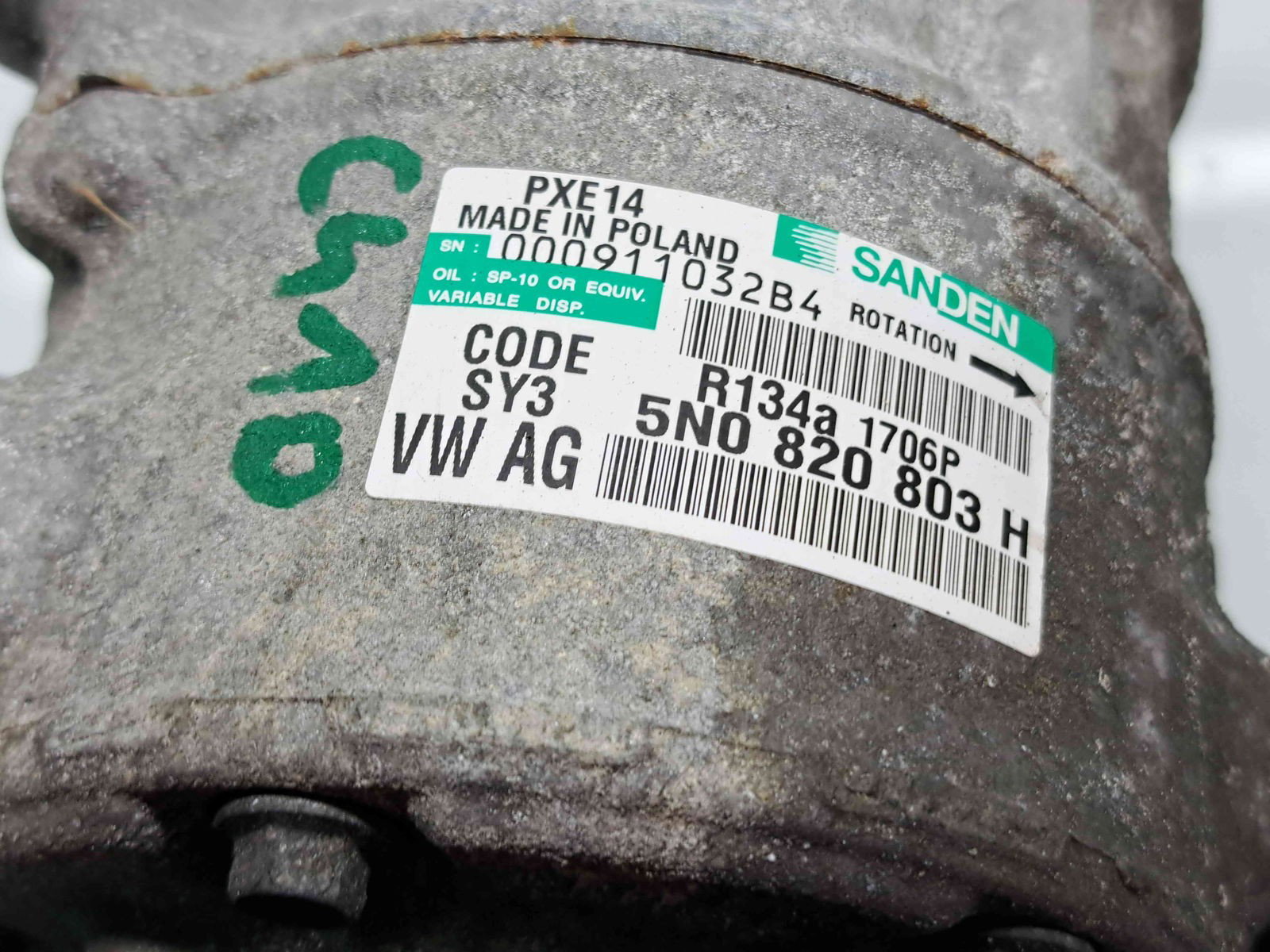 Compresor clima Volkswagen Passat CC (358) [Fabr 2012-2016] 5N0820803H 2.0 TDI CFFB 103KW / 140CP - imagine 3