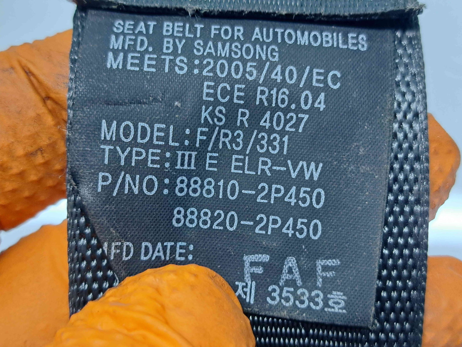 Centura stanga fata Kia Sorento 2 [Fabr 2009-2015] 88810-2P450 - imagine 5