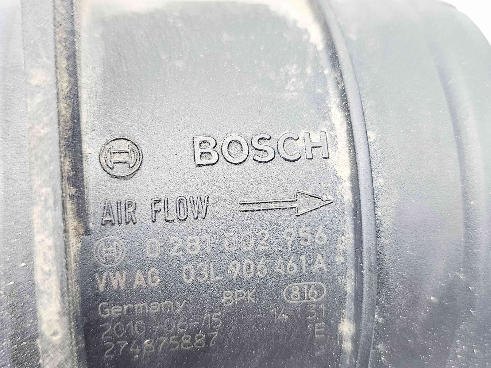 Debitmetru aer Volkswagen Transporter 5 (7HB, 7HJ) [Fabr 2004-2013] 03L906461A 2.0 TDI CAA 75KW / 102CP - imagine 2