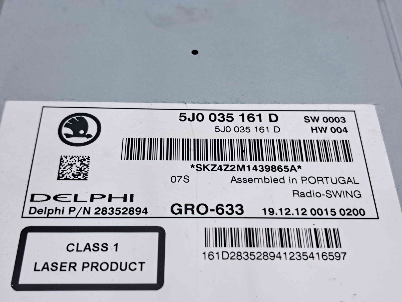 Radio CD Skoda Fabia 2 (5J, 542) [Fabr 2007-2014] 5J0035161D - imagine 4