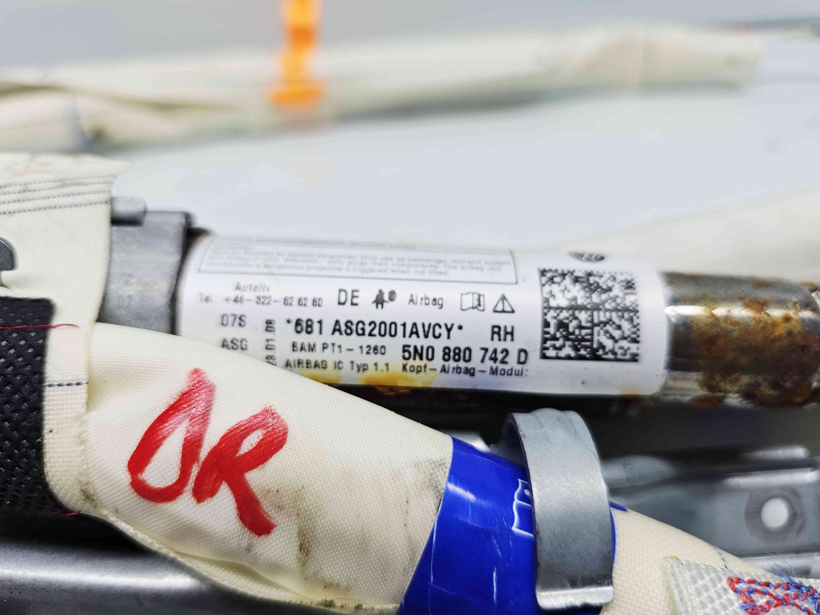 Airbag cortina dreapta Volkswagen Tiguan (5N) [Fabr 2007-2016] 5N0880742D - imagine 2