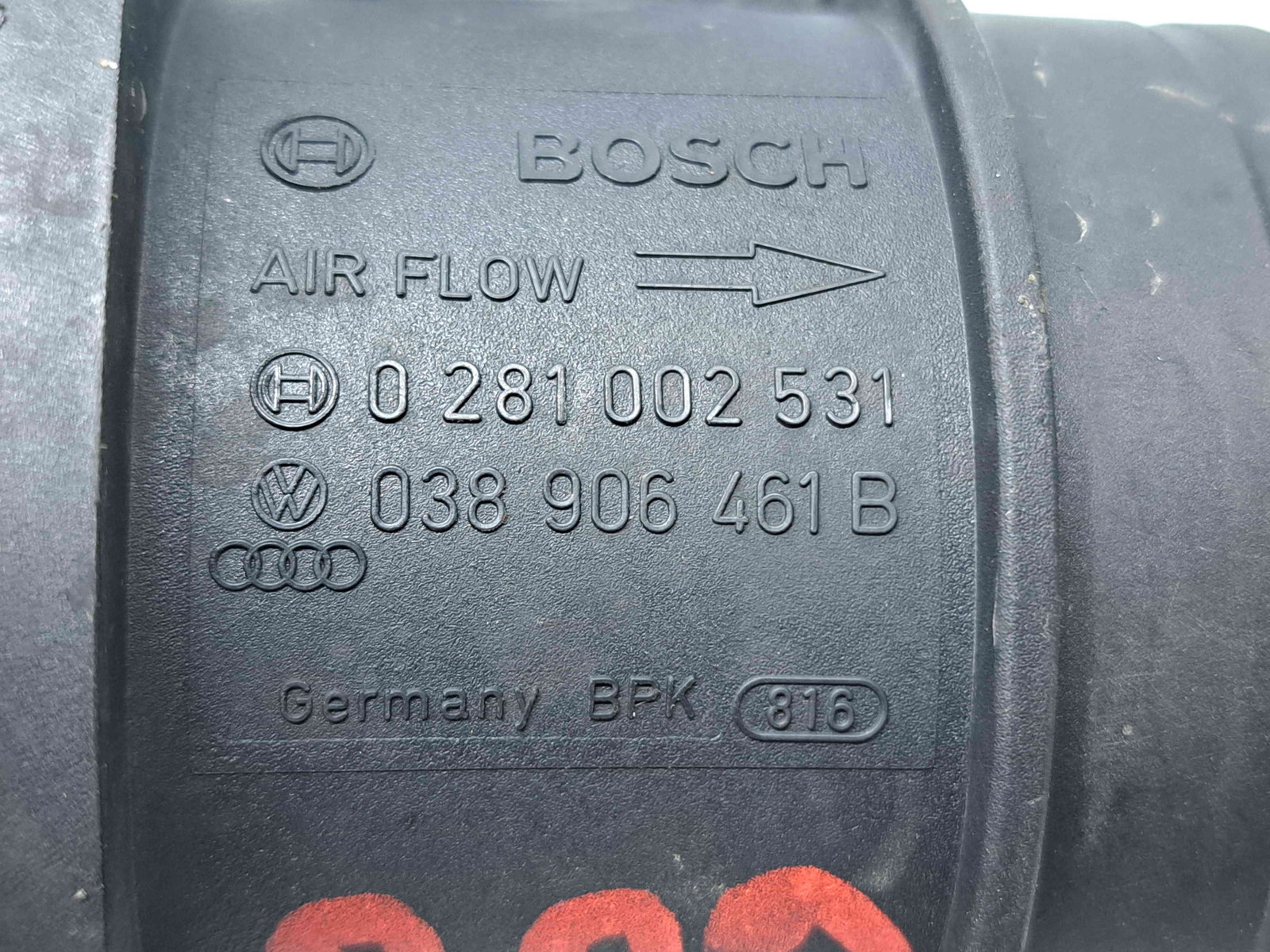 Debitmetru aer Volkswagen Transporter 5 (7HB, 7HJ) [Fabr 2004-2013] 038906461B 1.9 TDI BRS 75KW / 102CP - imagine 5