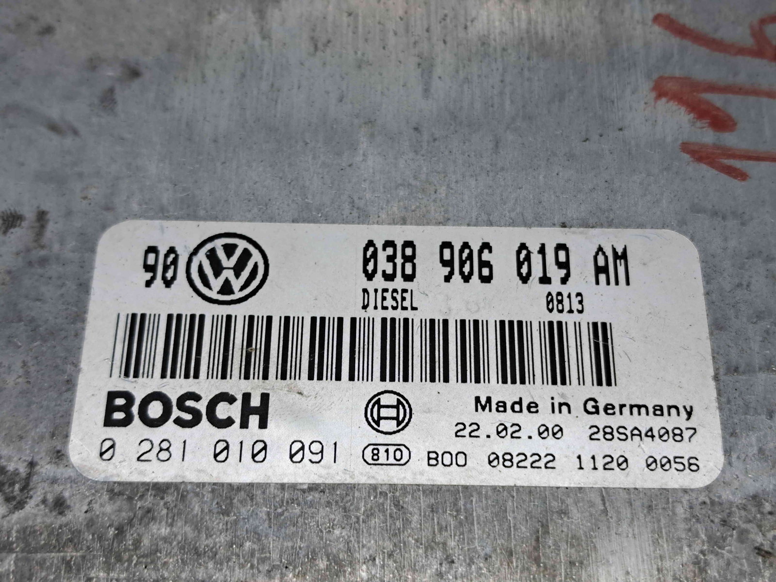 Calculator motor ECU Volkswagen Golf 4 Variant (1J5) [Fabr 1999-2005] 03890619AM 1.9 TDI ALH 66KW / 90CP - imagine 3