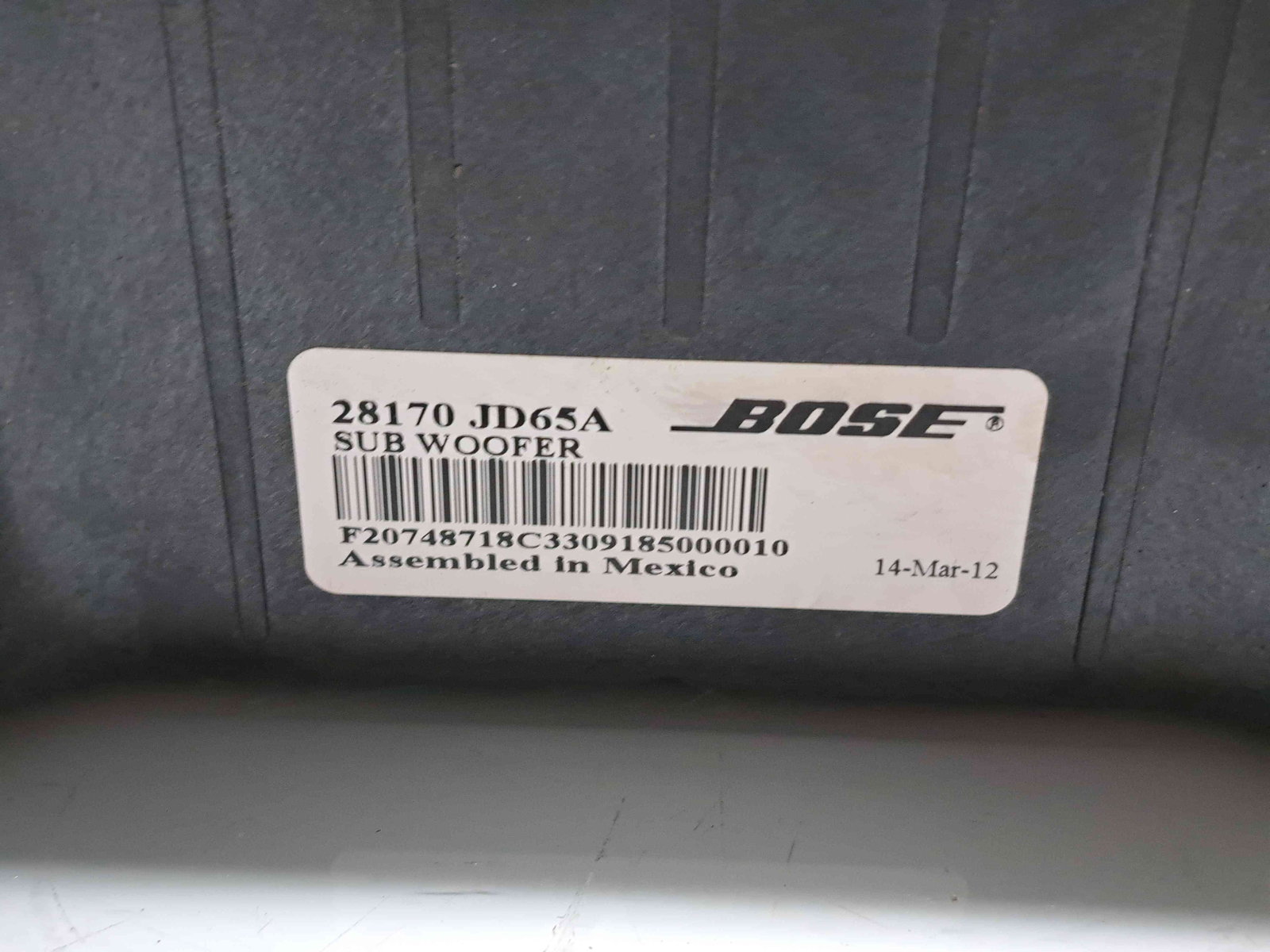 Subwoofer Nissan Qashqai [Fabr 2007-2014] Facelift 28170JD65A - imagine 2