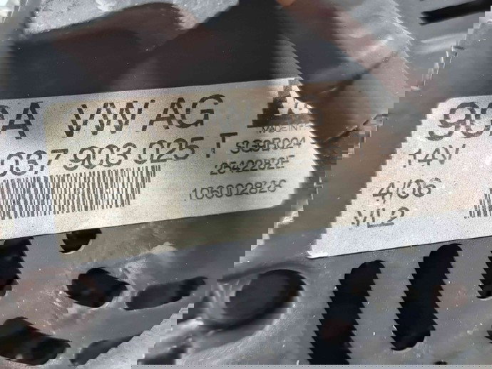 Alternator Seat Ibiza 4 (6L1) [Fabr 2002-2009] 037903025T 1.4 Benz BKY 55KW / 75CP