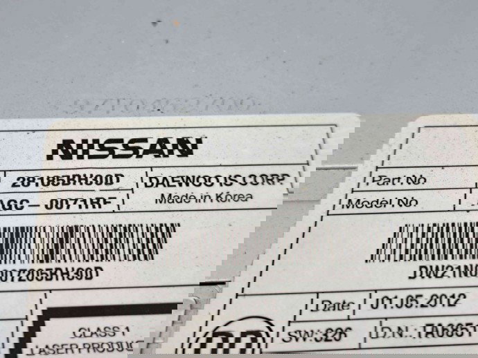  Radio CD Nissan Qashqai Facelift (2) [Fabr 2009-2013] 28185-BH30D