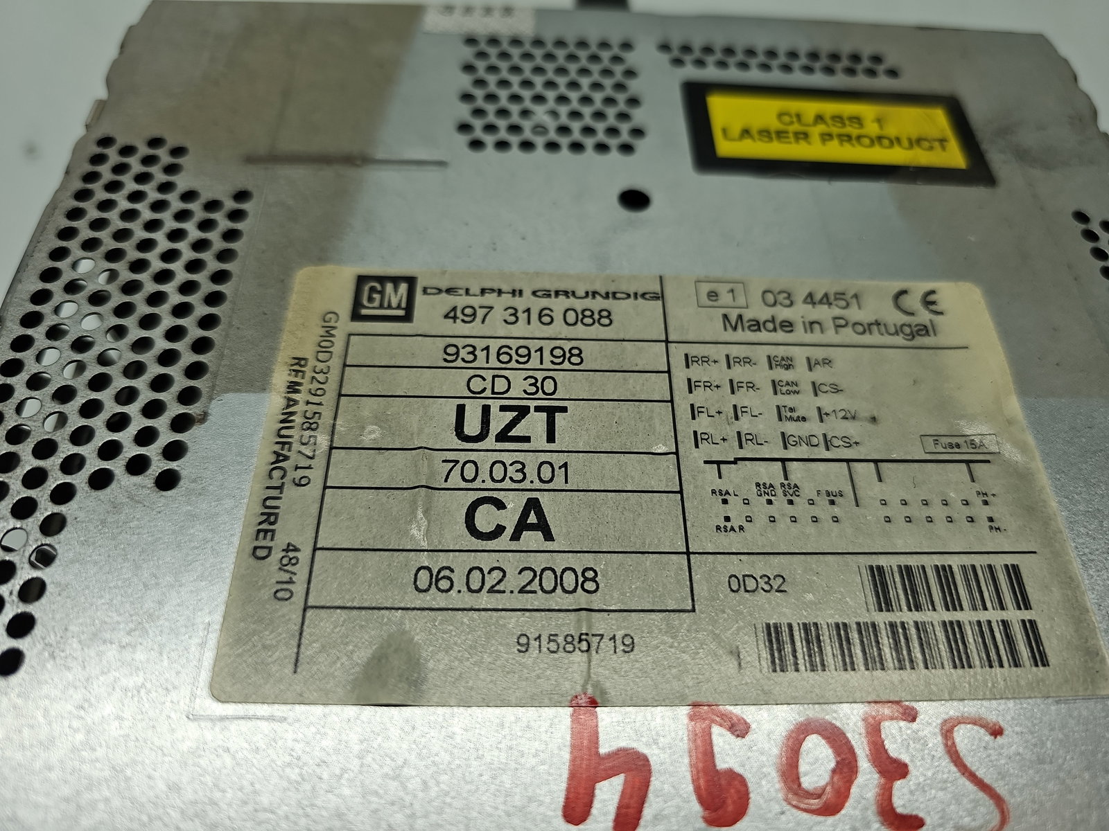 Radio CD Opel Corsa D [Fabr 2006-2013] 93169198 - imagine 5