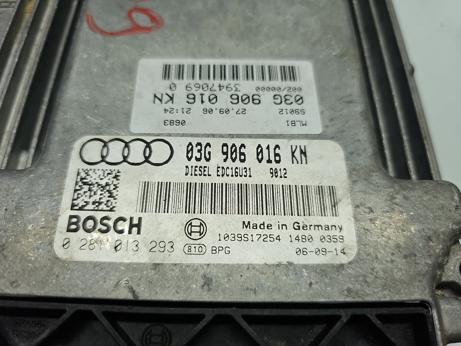 Calculator motor ECU AUDI A4 Avant (8ED, B7) [Fabr 2004-2008] 03G906016KN 2.0 TDI BPW 103 KW / 140CP - imagine 5