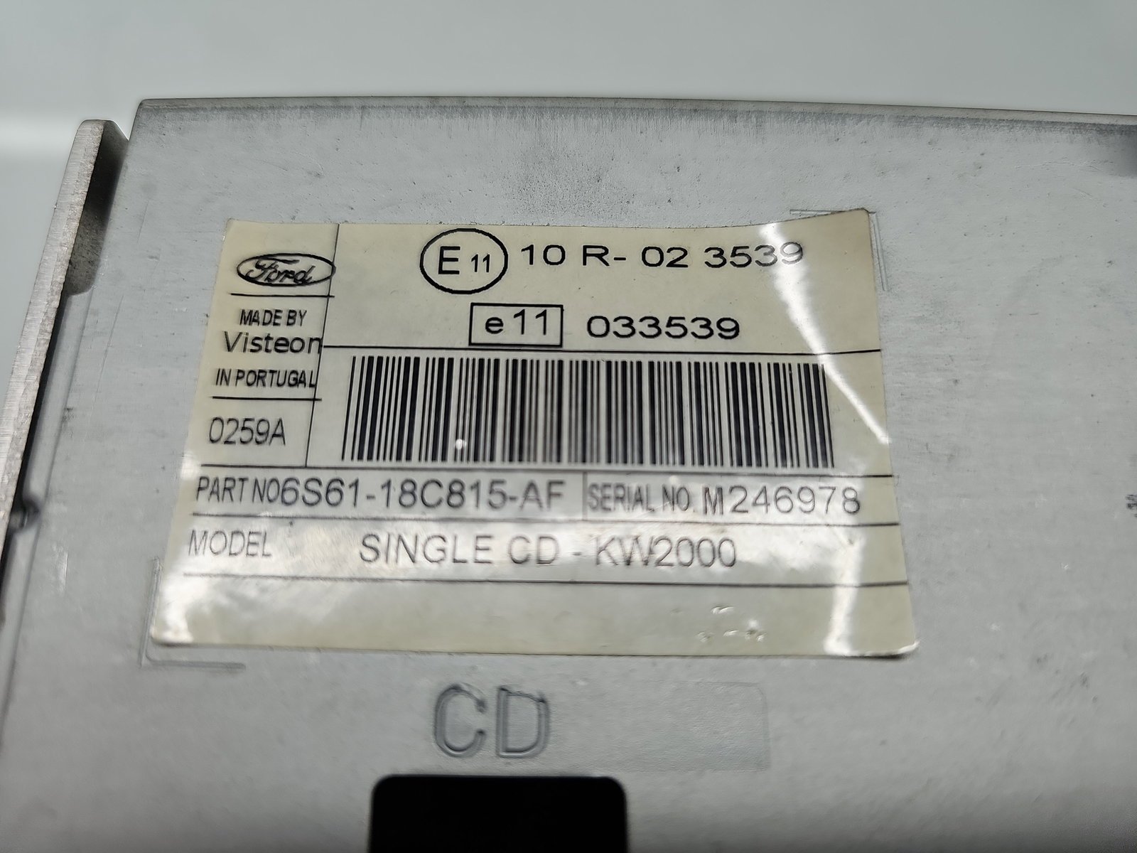 Radio CD Ford Fusion (JU) [Fabr 2002-2012] 6S61-18C815-AF - imagine 5