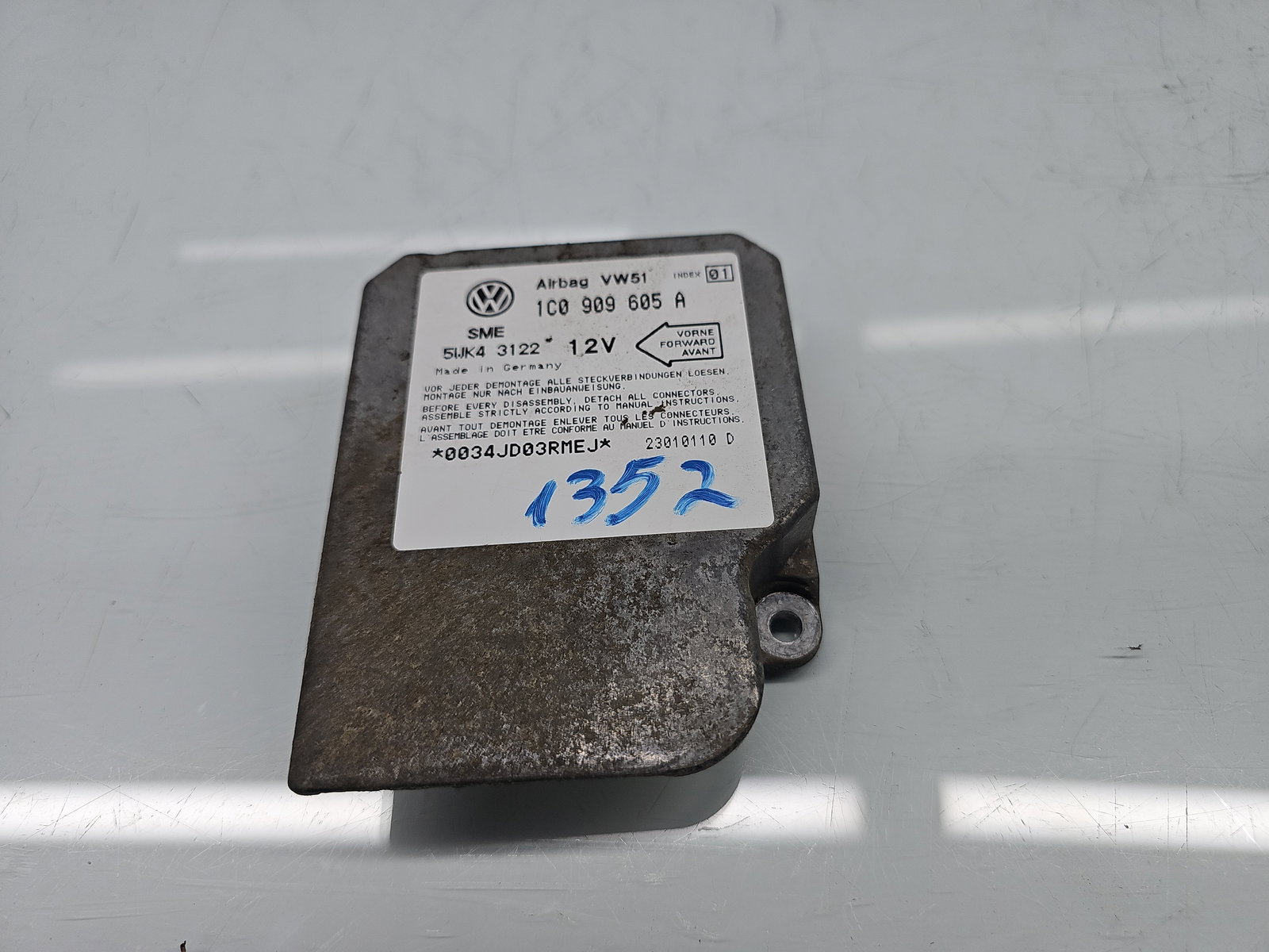 Calculator airbag Volkswagen Golf 4 (1J1) [Fabr 1997-2004] 1C0909605A 1.6 TDI AZD 77KW / 105CP - imagine 1