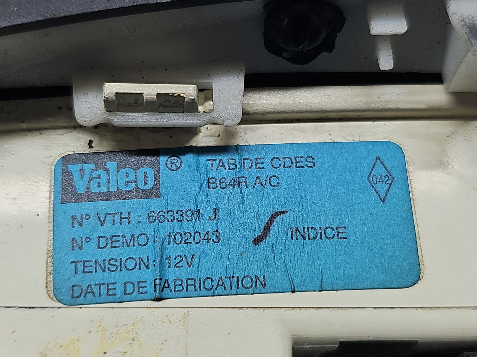 Panou comanda clima Renault Megane 1 [Fabr 1995-2003] 663391J - imagine 5