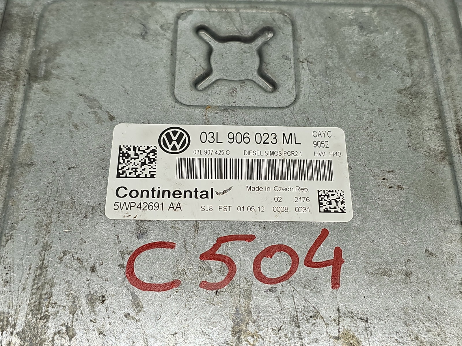 Calculator motor ECU Volkswagen Golf 6 (5K1) [Fabr 2009-2013] 03L906023ML 1.6 TDI CAYC 77KW / 105CP - imagine 4