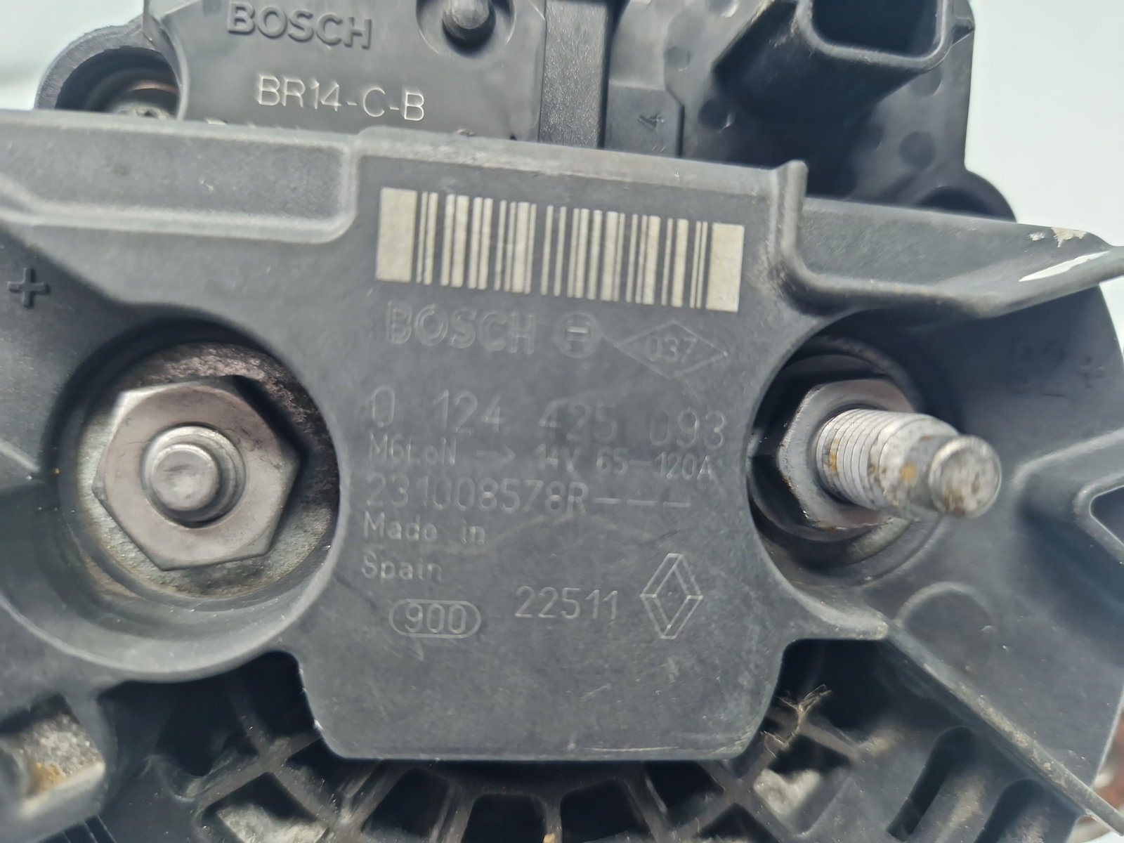 Alternator Renault Scenic 3 (J95) Facelift [Fabr 2009-2015] 0124425093 1.6 Benz K4M858 81KW / 110CP - imagine 7