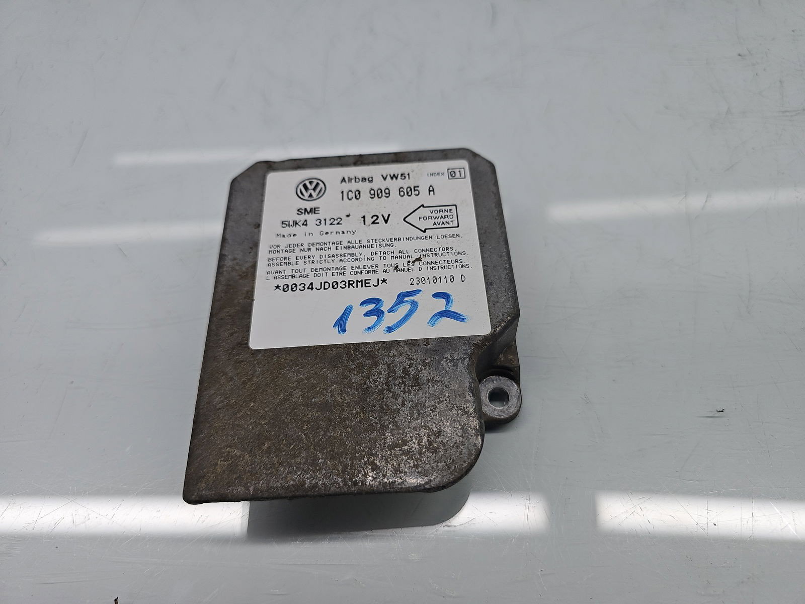 Calculator airbag Volkswagen Bora (1J2) [Fabr 1998-2005] 1C0909605A 1.6 TDI AZD 77KW / 105CP - imagine 1