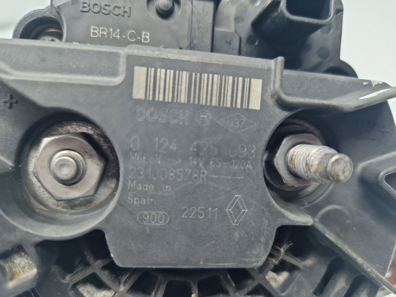 Alternator Renault Megane 3 [Fabr 2008-2015] 0124425093 1.6 Benz K4M858 81KW / 110CP - imagine 2