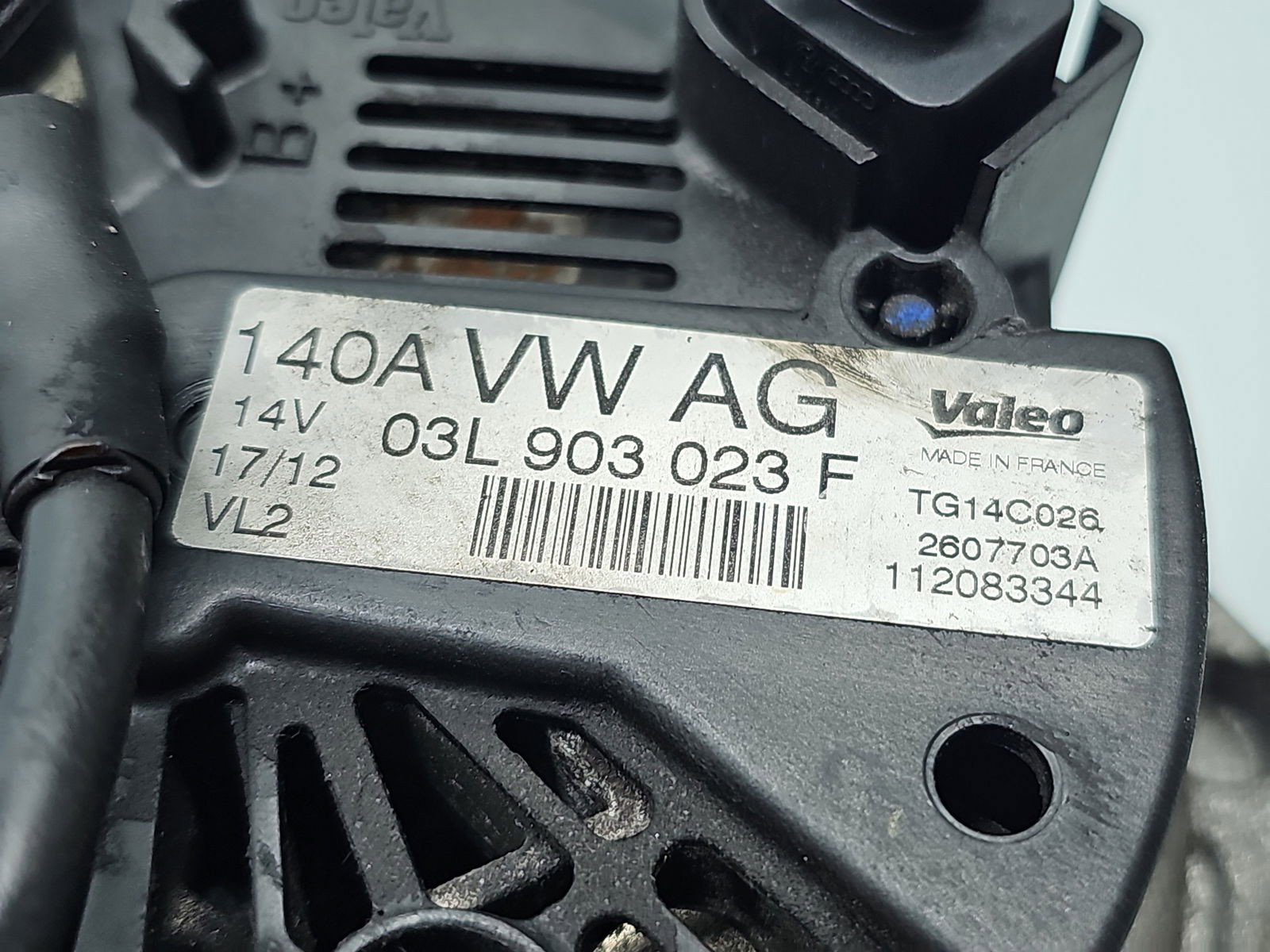 Alternator AUDI A5 (8T3) [Fabr 2007-2015] 03L903023F 1.6 TDI CAYC 77KW / 105CP - imagine 2