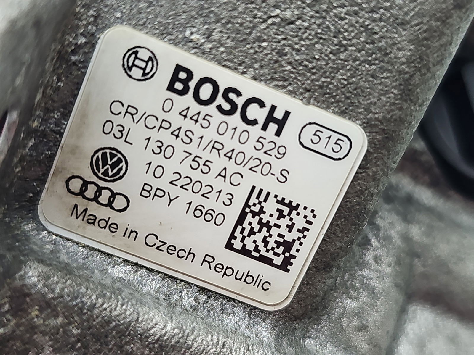 Pompa inalta presiune AUDI A6 (4G5, C7) [Fabr 2011-2017] 03L130755AC / 0445010529 2.0 TDI CGLC 130KW / 177CP - imagine 2