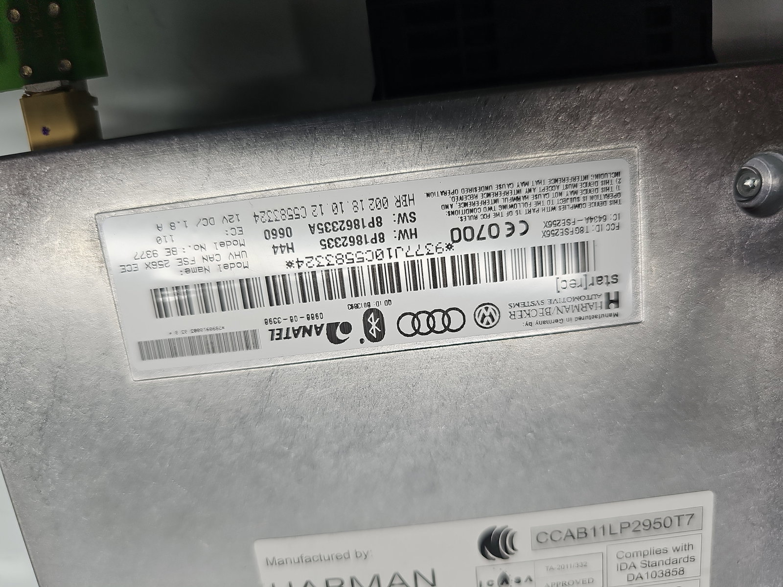 Modul bluetooth AUDI A3 Sportback (8PA) [Fabr 2004-2013] Facelift 8P1862335A - imagine 4