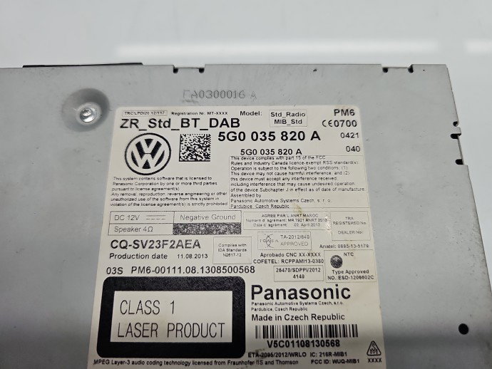 Unitate multimedia Volkswagen Golf 7 (5G) [Fabr 2014-prezent] 5G0035820A