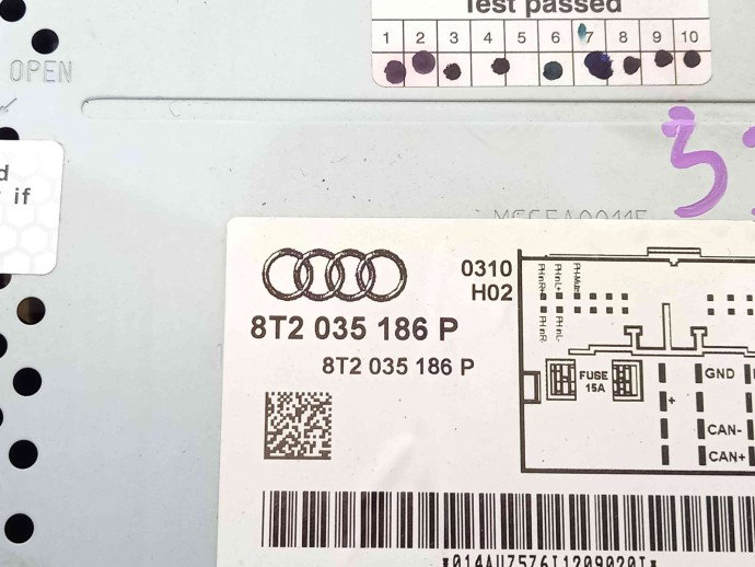Radio CD 8T2035186P Audi A5 (8T3) [Fabr 2007-2015] 2.0 CAHA