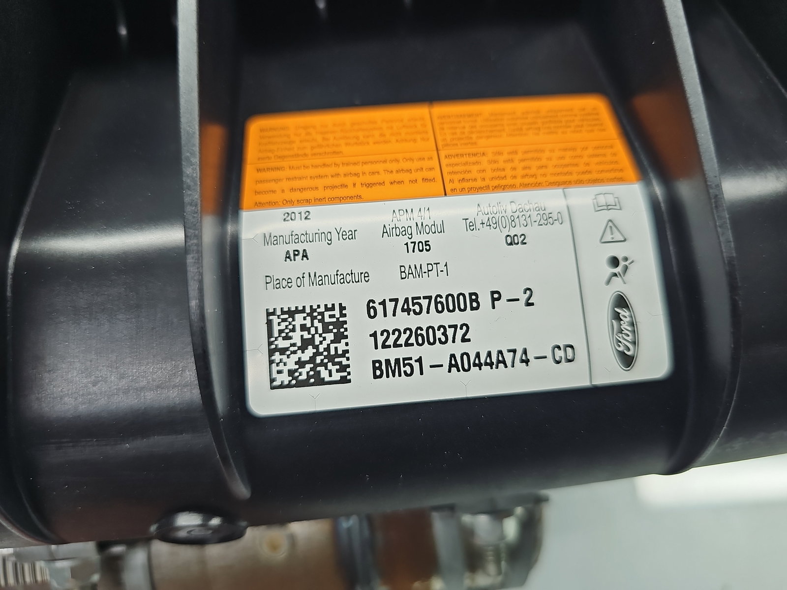 Airbag pasager Ford Focus 3 Hatchback [Fabr 2011-2015] BM51-A044A74-CD - imagine 4