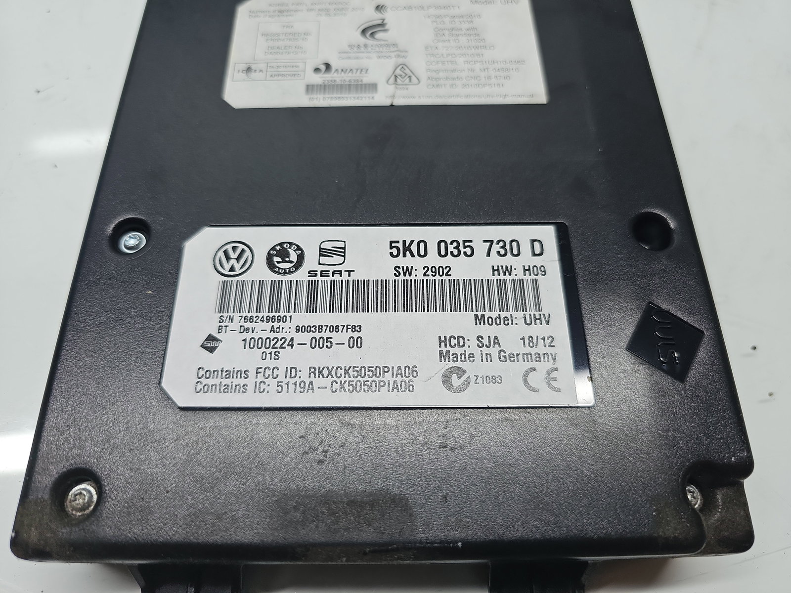 Modul bluetooth Volkswagen Golf 6 (5K1) [Fabr 2009-2013] 5K0035730D - imagine 4