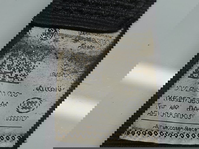  Centura dreapta spate Volkswagen Golf 6 (5K1) [Fabr 2009-2013] 1K6857806AA