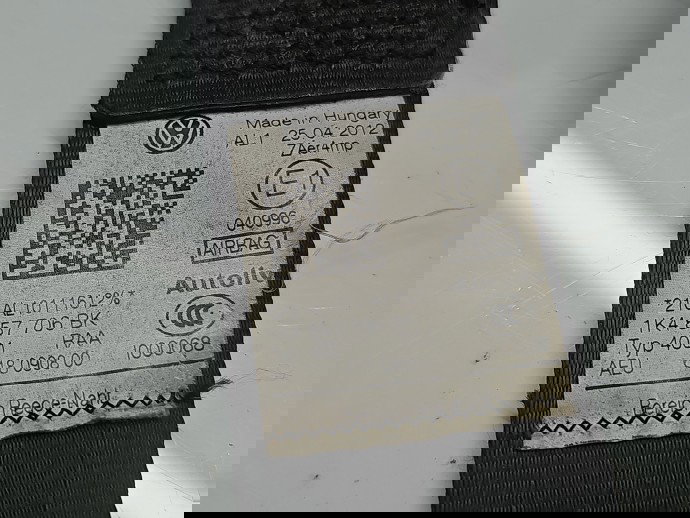  Centura dreapta fata Volkswagen Golf 6 (5K1) [Fabr 2009-2013] 1K4857706BK