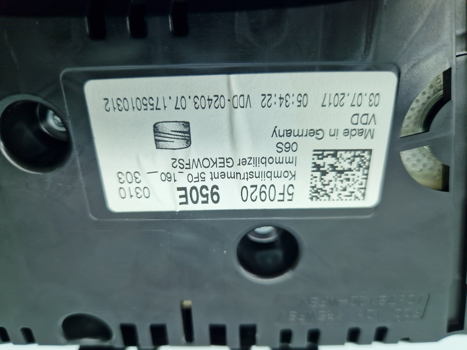 Ceas bord Seat Leon (5F1) [Fabr 2012-2018] 5F0920950E - imagine 5