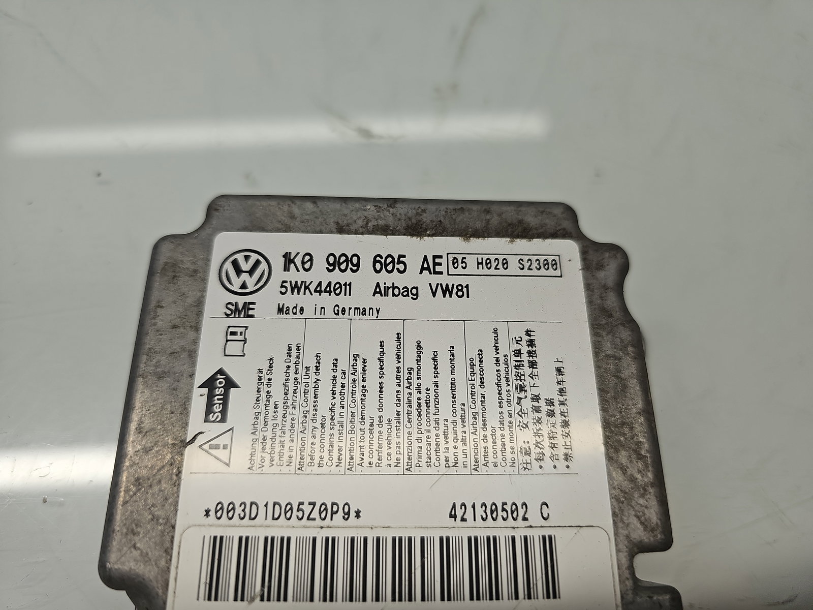 Calculator airbag Volkswagen Scirocco (137) Coupe [Fabr 2008-2017] 1K0909605AE 1.4 TSI CAXA 90KW / 122CP - imagine 4