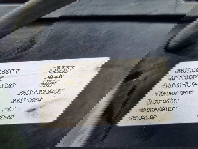 Carcasa filtru aer AUDI A4 (8K5, B8) Avant [Fabr 2008-2015] 8K0133837T 2.0 TDI CAGA 105KW / 143CP