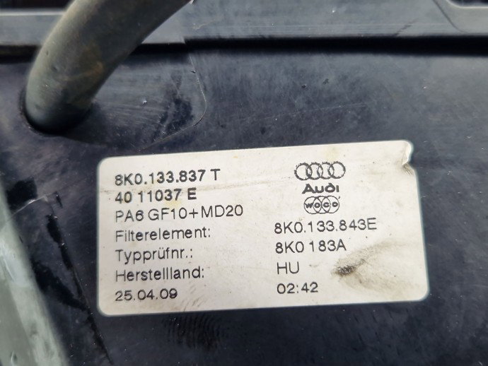 Carcasa filtru aer  AUDI A5 (8T3) [Fabr 2007-2015] 8K0133837T 2.0 TDI CAGA 105KW / 143CP