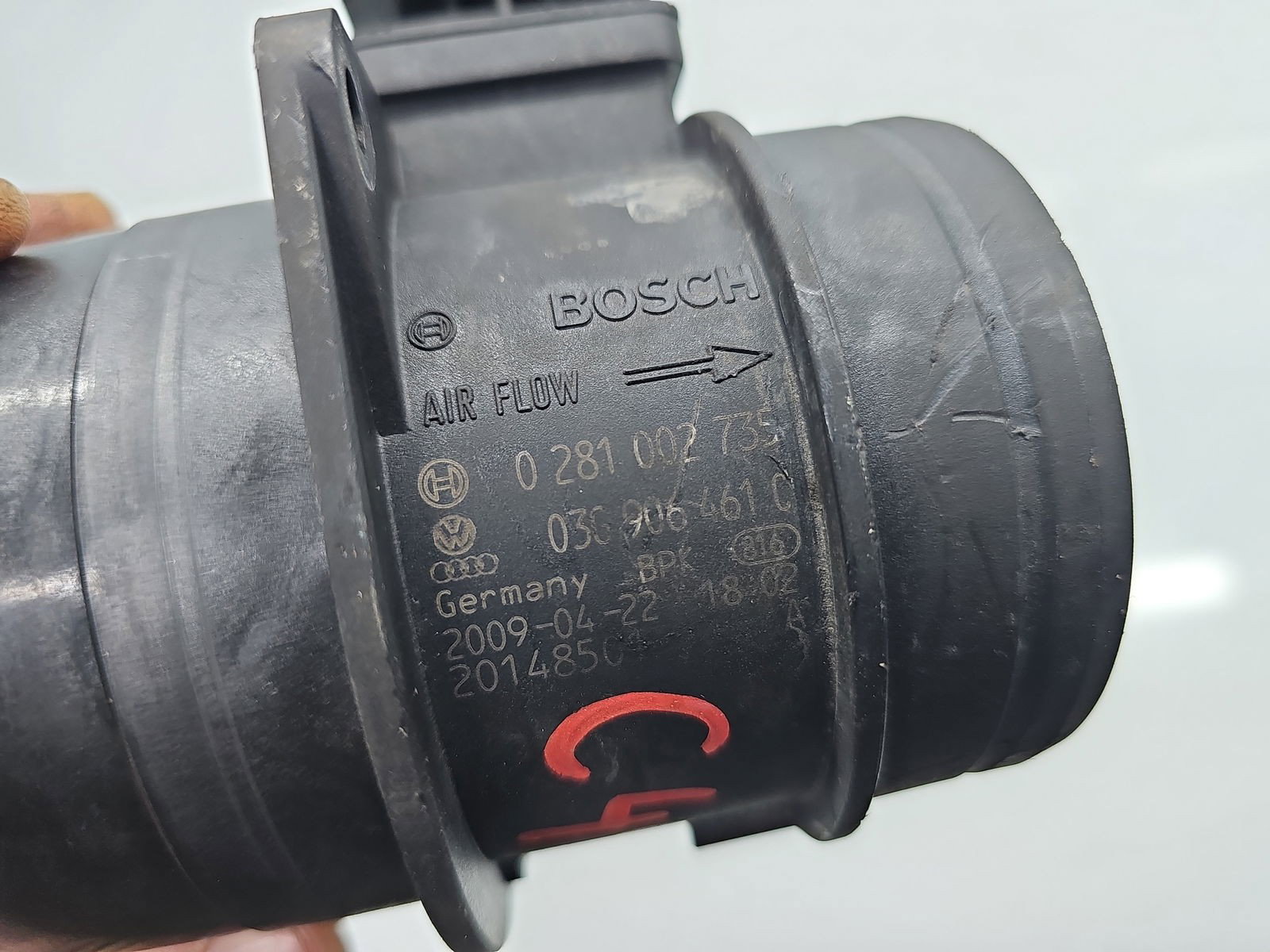 Debitmetru aer AUDI A5 (8T3) [Fabr 2007-2015] 03G906461C 2.0 TDI CAGA 105KW / 143CP - imagine 2