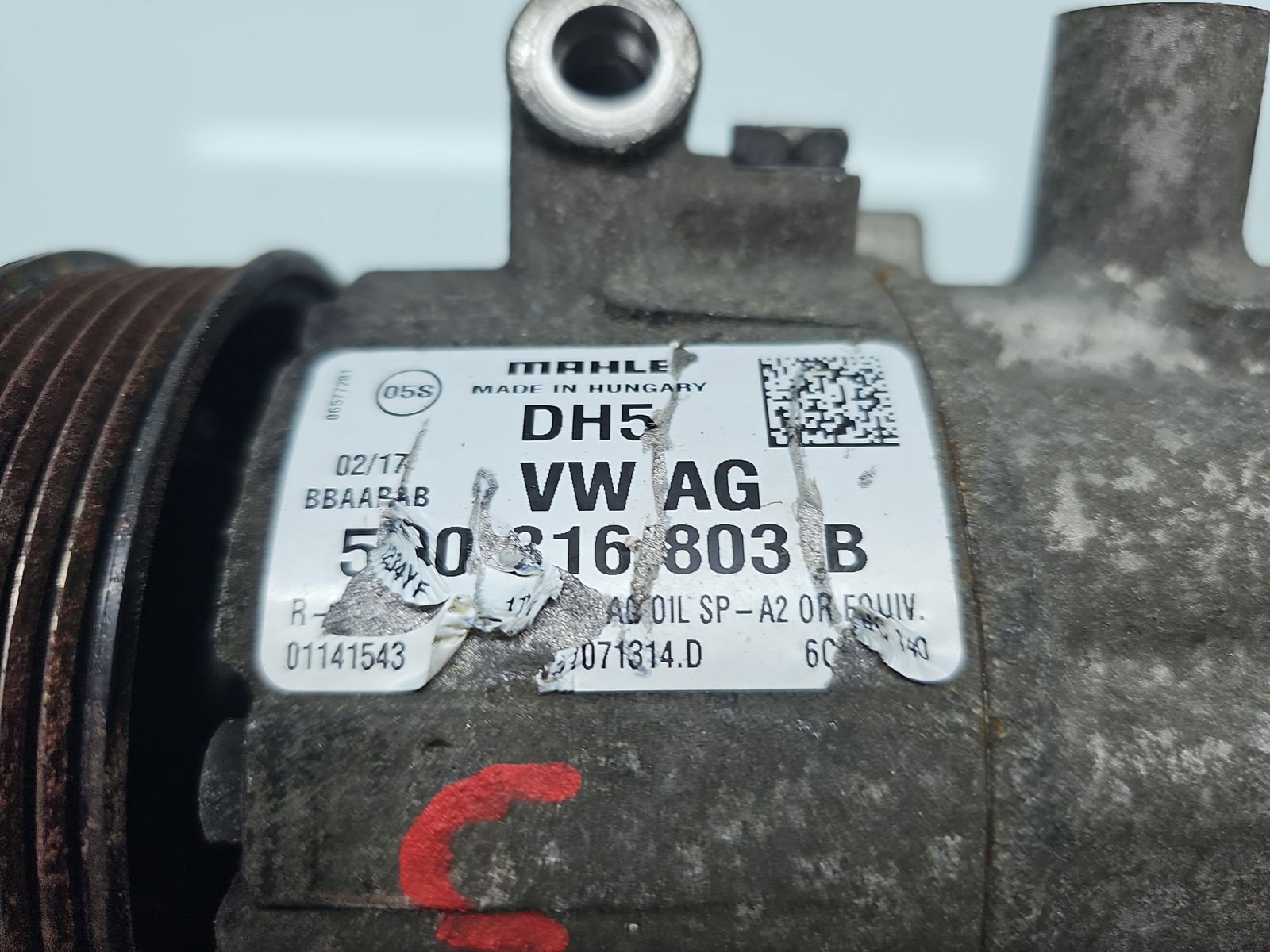 Compresor clima Volkswagen Golf 7 (5G) [Fabr 2014-prezent] 5Q0816803B 2.0 TDI CRLB 110KW / 150CP - imagine 2