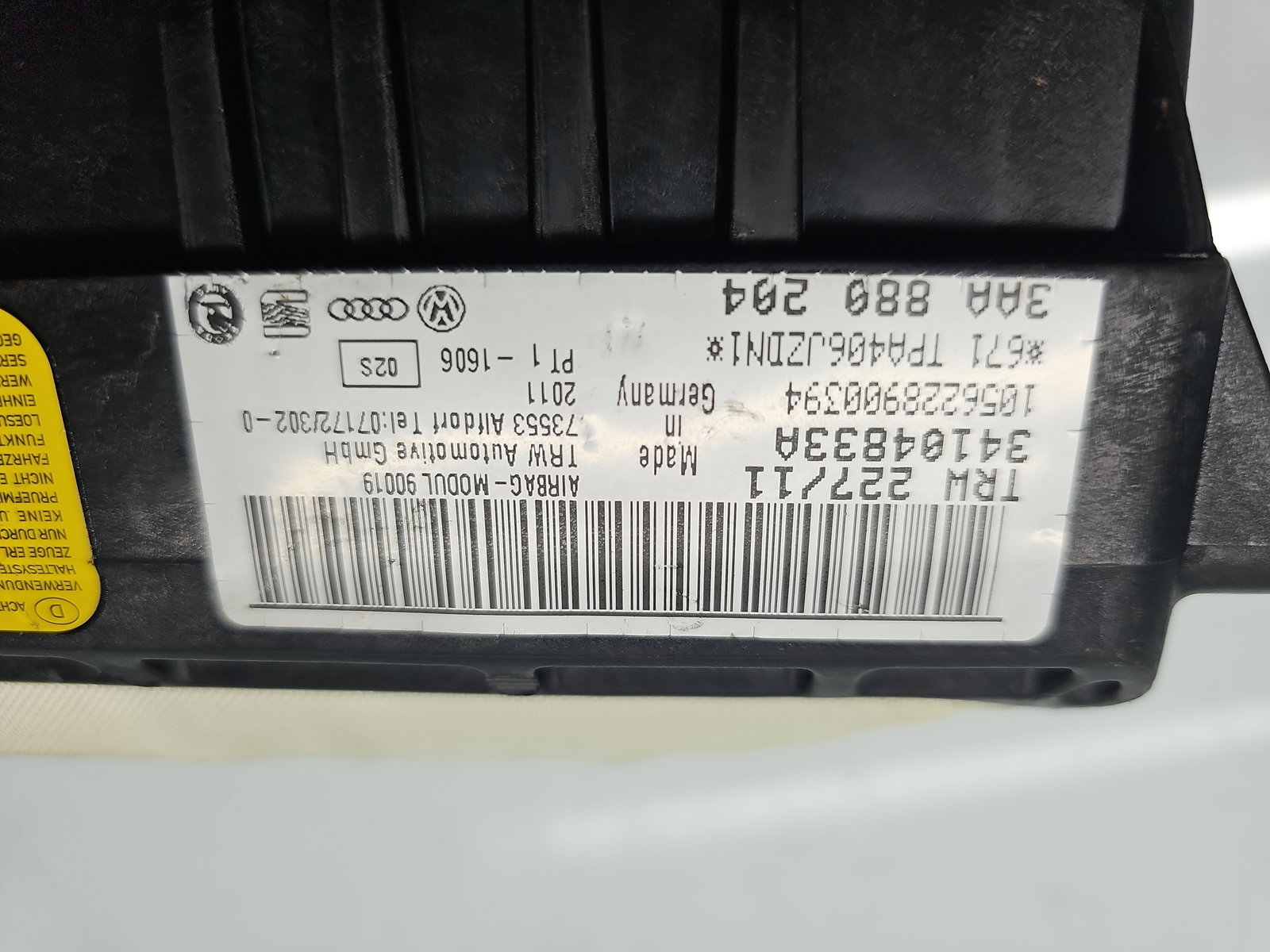 Airbag pasager Volkswagen Passat B7 (365) Variant [Fabr 2010-2014] 3AA880204 - imagine 4